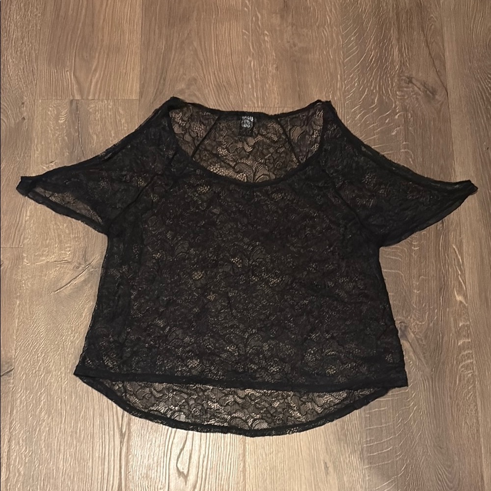 Black Lace Women Top